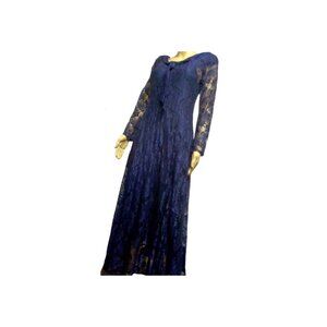 Karin Stevens Vintage Royal Blue Lace Dress size 10